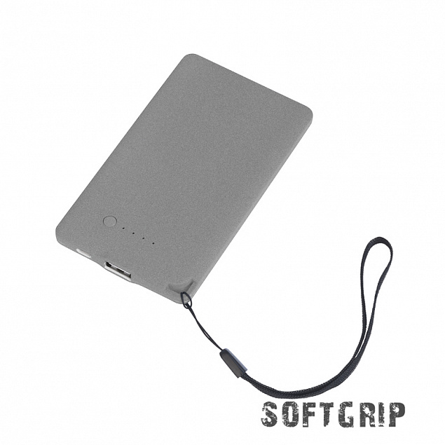 Зарядное устройство "Камень" с покрытием soft grip, 4000 mAh в подарочной коробке с логотипом в Самаре заказать по выгодной цене в кибермаркете AvroraStore