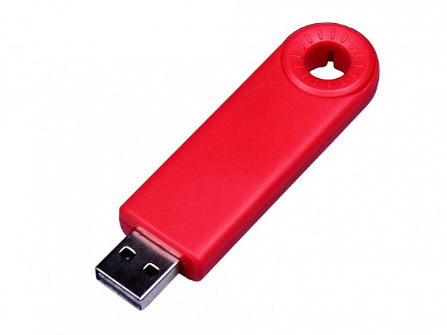 USB 2.0- флешка промо на 64 Гб прямоугольной формы, выдвижной механизм с логотипом в Самаре заказать по выгодной цене в кибермаркете AvroraStore