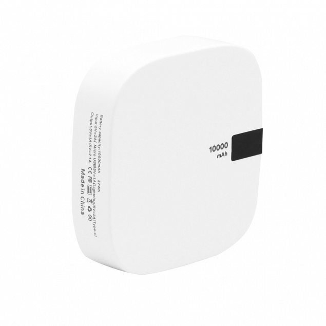 Внешний аккумулятор Revil 10000 mAh - Белый BB с логотипом в Самаре заказать по выгодной цене в кибермаркете AvroraStore
