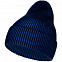 Шапка Nobilis, темно-синяя с синим с логотипом в Самаре заказать по выгодной цене в кибермаркете AvroraStore