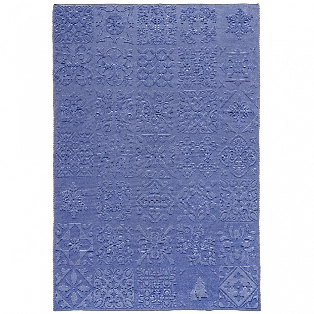 Плед Ornamental, синий с логотипом в Самаре заказать по выгодной цене в кибермаркете AvroraStore
