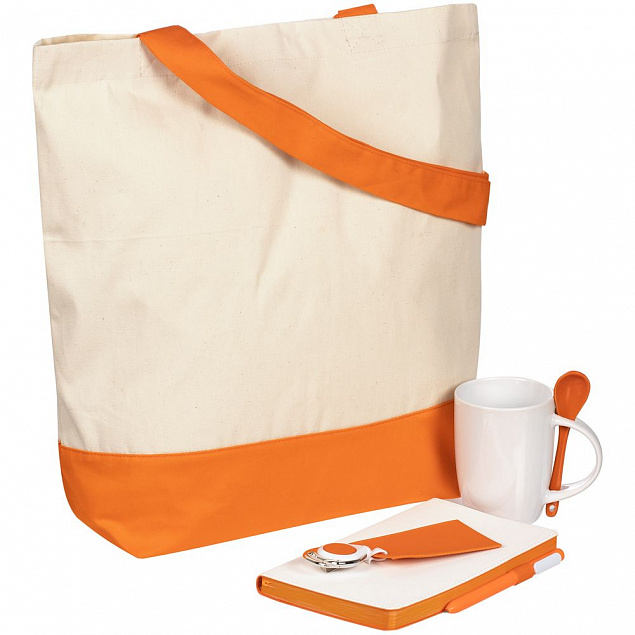 Набор Welcome Pack, оранжевый с логотипом в Самаре заказать по выгодной цене в кибермаркете AvroraStore