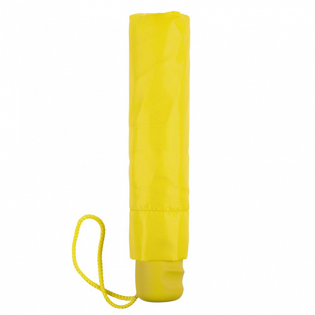Зонт складной Basic, желтый с логотипом в Самаре заказать по выгодной цене в кибермаркете AvroraStore