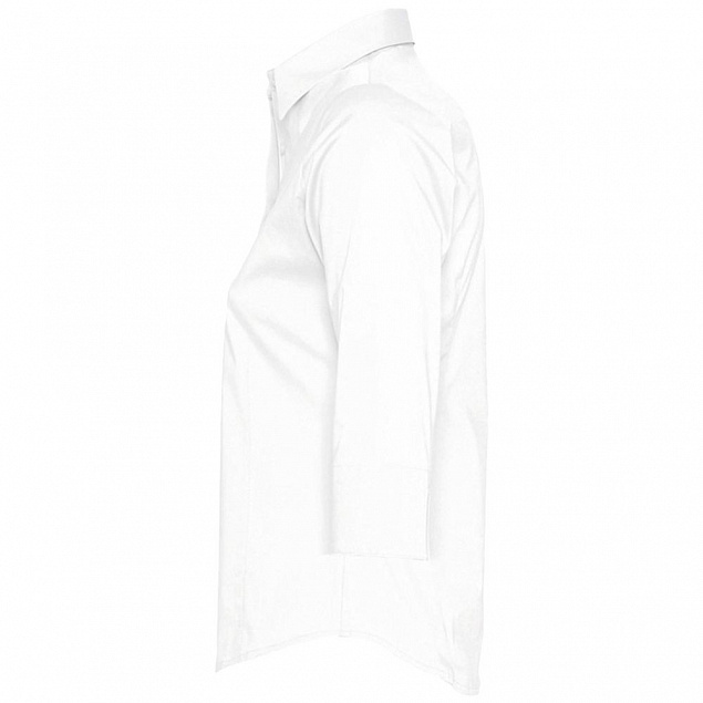 Рубашка женская с рукавом 3/4 EFFECT 140, белая с логотипом в Самаре заказать по выгодной цене в кибермаркете AvroraStore