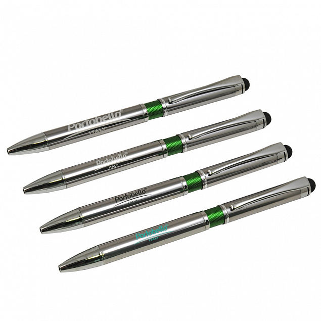 Шариковая ручка iP, зеленая с логотипом в Самаре заказать по выгодной цене в кибермаркете AvroraStore
