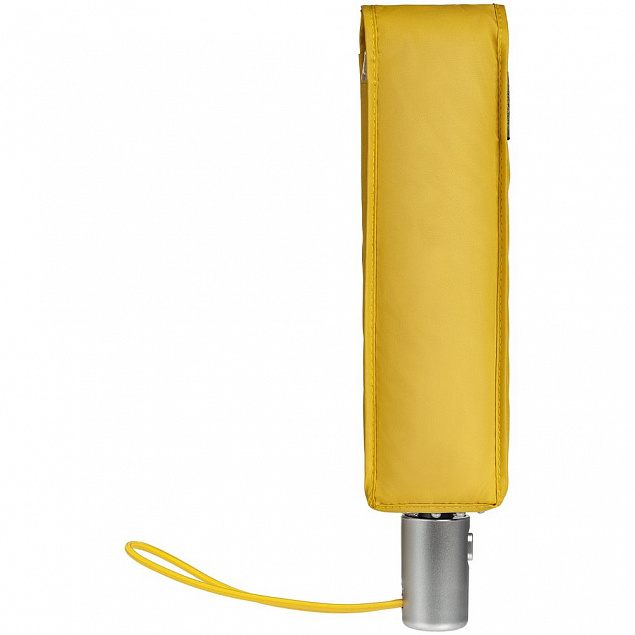 Складной зонт Alu Drop S, 3 сложения, 7 спиц, автомат, желтый (горчичный) с логотипом в Самаре заказать по выгодной цене в кибермаркете AvroraStore