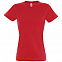 Футболка женская Imperial Women 190, красная с логотипом в Самаре заказать по выгодной цене в кибермаркете AvroraStore