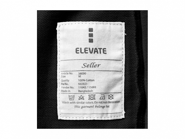 Рубашка поло Seller мужская, черный с логотипом в Самаре заказать по выгодной цене в кибермаркете AvroraStore
