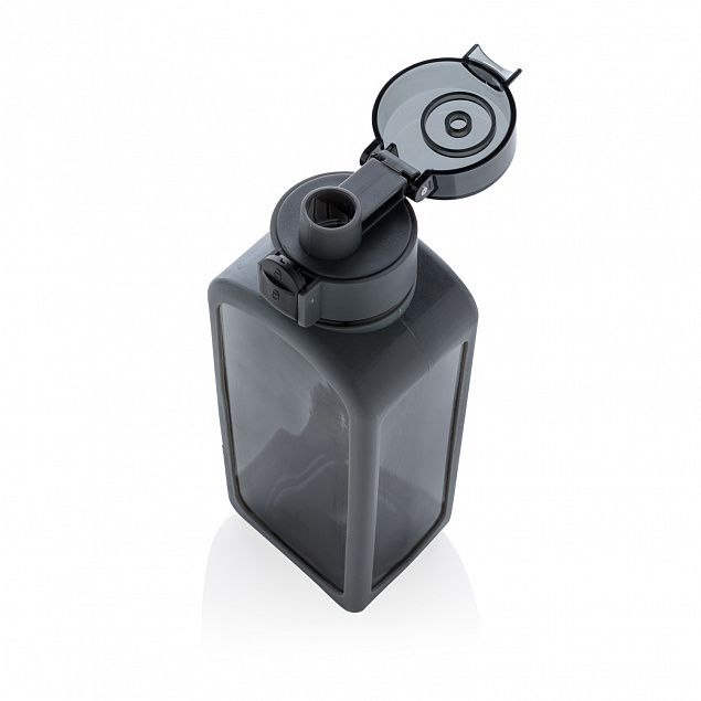 Квадратная вакуумная бутылка для воды, черный с логотипом в Самаре заказать по выгодной цене в кибермаркете AvroraStore
