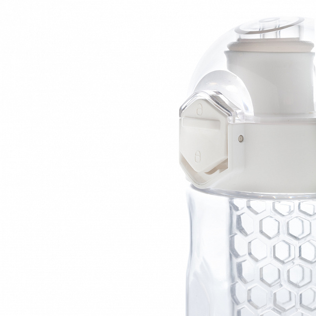 Герметичная бутылка для воды с контейнером для фруктов Honeycomb, белый с логотипом в Самаре заказать по выгодной цене в кибермаркете AvroraStore