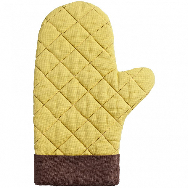 Прихватка-рукавица Keep Palms, горчичная с логотипом в Самаре заказать по выгодной цене в кибермаркете AvroraStore