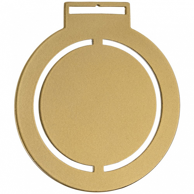 Медаль Steel Rond, золотистая с логотипом в Самаре заказать по выгодной цене в кибермаркете AvroraStore