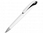 Ручка шариковая Swansea, белый/черный, черные чернила с логотипом в Самаре заказать по выгодной цене в кибермаркете AvroraStore