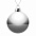 Елочный шар Finery Gloss, 10 см, глянцевый серебристый с глиттером с логотипом в Самаре заказать по выгодной цене в кибермаркете AvroraStore