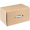 Коробка Matter High Light, крафт с белой ручкой с логотипом в Самаре заказать по выгодной цене в кибермаркете AvroraStore
