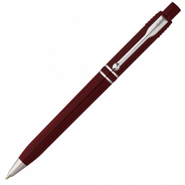 Ручка шариковая Raja Chrome, бордовая с логотипом в Самаре заказать по выгодной цене в кибермаркете AvroraStore