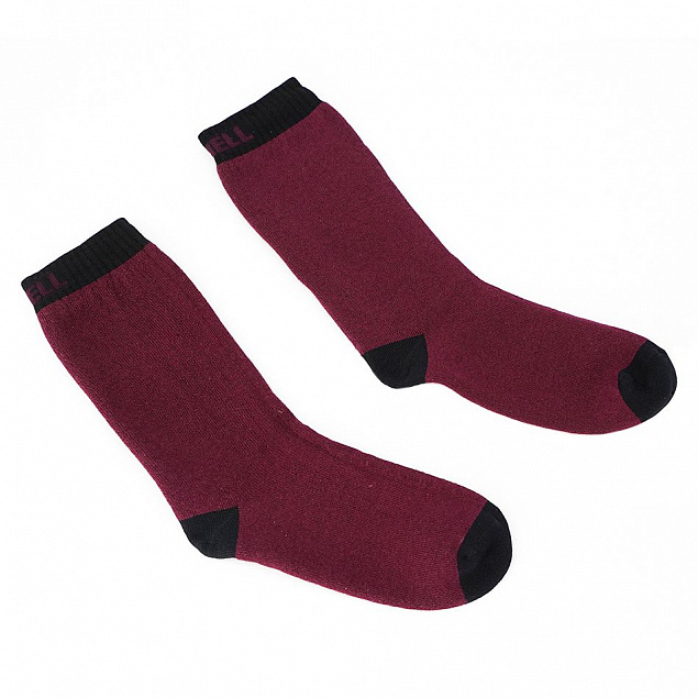 Водонепроницаемые носки Ultra Thin Crew, бордовые с черным с логотипом в Самаре заказать по выгодной цене в кибермаркете AvroraStore