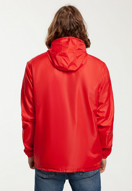 Ветровка мужская FASTPLANT красная с логотипом в Самаре заказать по выгодной цене в кибермаркете AvroraStore