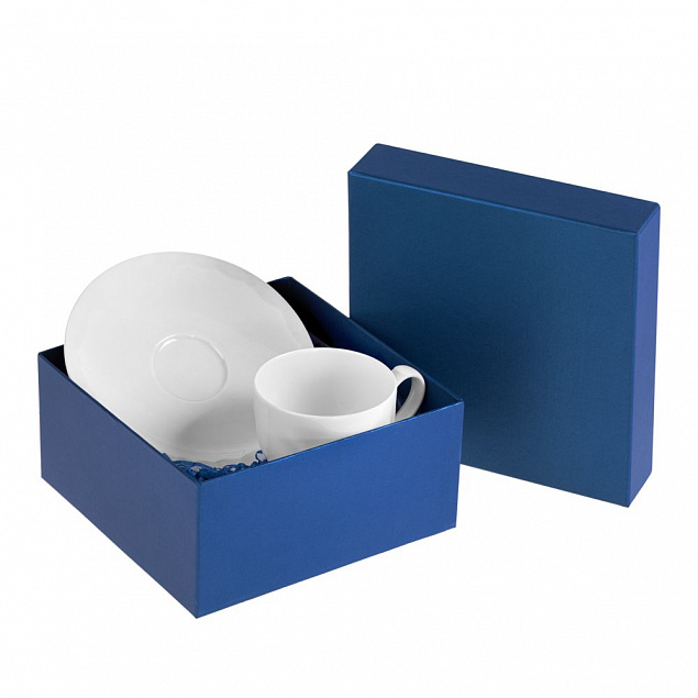Коробка Satin, малая, синяя с логотипом в Самаре заказать по выгодной цене в кибермаркете AvroraStore