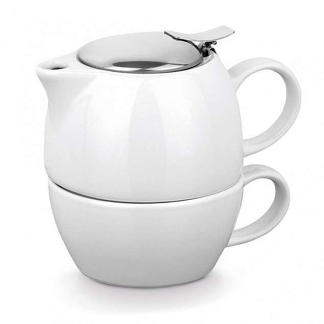 Чайный набор COLE, белый с логотипом в Самаре заказать по выгодной цене в кибермаркете AvroraStore