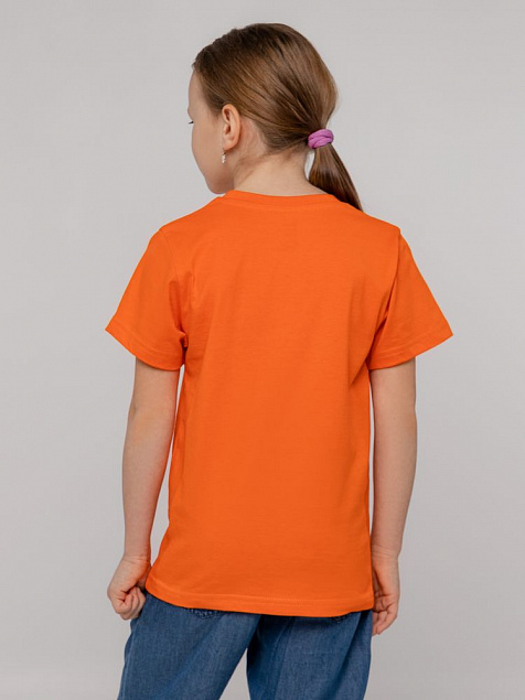 Футболка детская T-Bolka Kids, оранжевая с логотипом в Самаре заказать по выгодной цене в кибермаркете AvroraStore