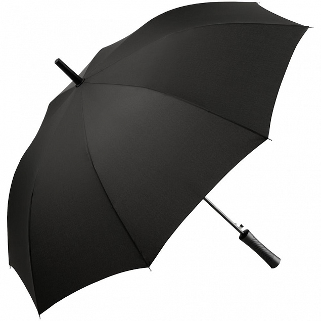 Зонт-трость Lanzer, черный с логотипом в Самаре заказать по выгодной цене в кибермаркете AvroraStore