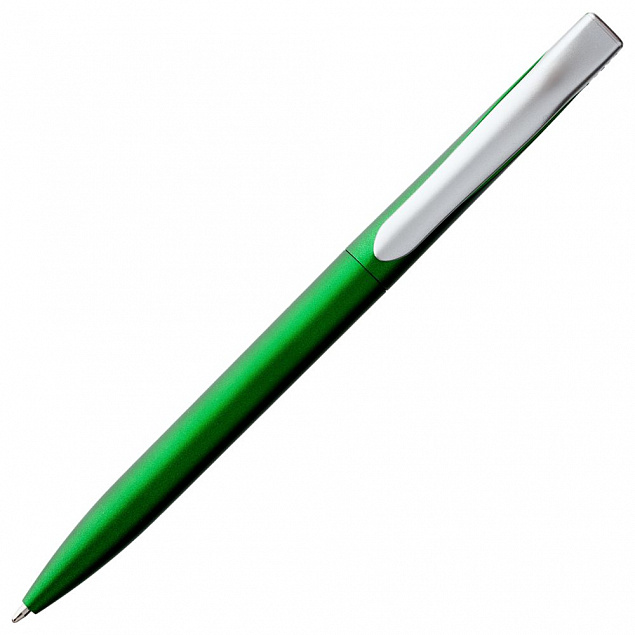 Ручка шариковая Pin Silver, зеленая с логотипом в Самаре заказать по выгодной цене в кибермаркете AvroraStore