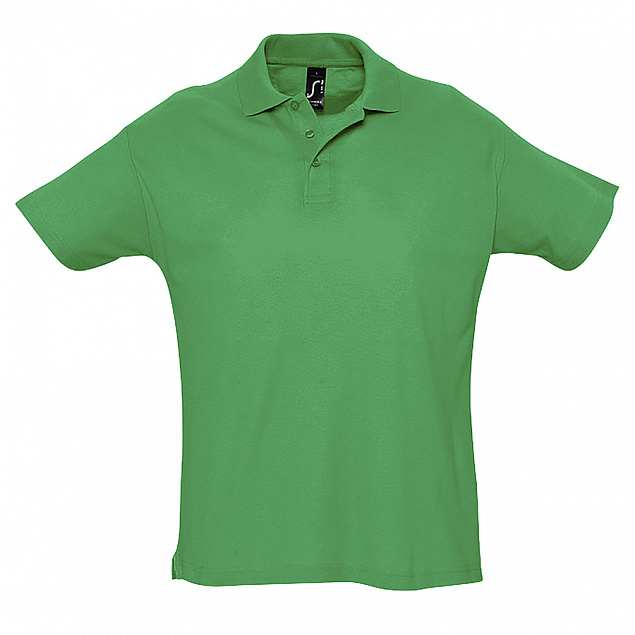 Поло мужское SUMMER II, ярко-зеленый, XS, 100% хлопок, 170 г/м2 с логотипом в Самаре заказать по выгодной цене в кибермаркете AvroraStore