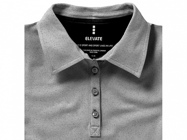 Рубашка поло Markham женская, серый меланж/антрацит с логотипом в Самаре заказать по выгодной цене в кибермаркете AvroraStore
