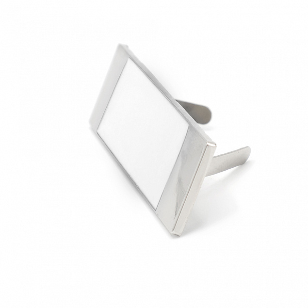 Шильд металлический, серебряно-белый с логотипом в Самаре заказать по выгодной цене в кибермаркете AvroraStore