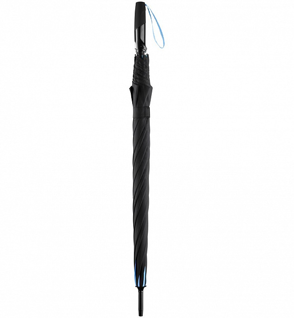 Зонт-трость Seam, голубой с логотипом в Самаре заказать по выгодной цене в кибермаркете AvroraStore