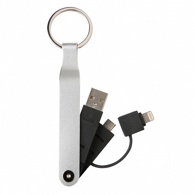 USB-кабель MFi 2 в 1 с логотипом в Самаре заказать по выгодной цене в кибермаркете AvroraStore