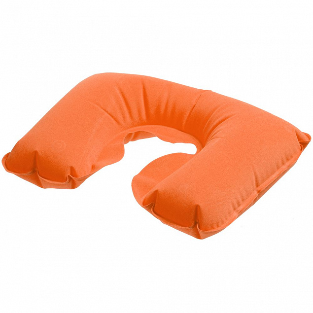 Надувная подушка под шею в чехле Sleep, оранжевая с логотипом в Самаре заказать по выгодной цене в кибермаркете AvroraStore
