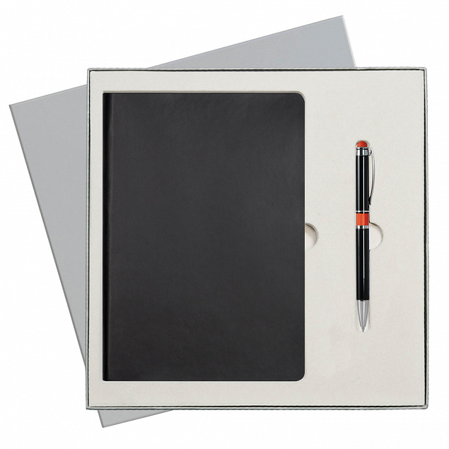 Подарочный набор Portobello/Latte черный-2 (Ежедневник недат А5, Ручка) беж. ложемент с логотипом в Самаре заказать по выгодной цене в кибермаркете AvroraStore