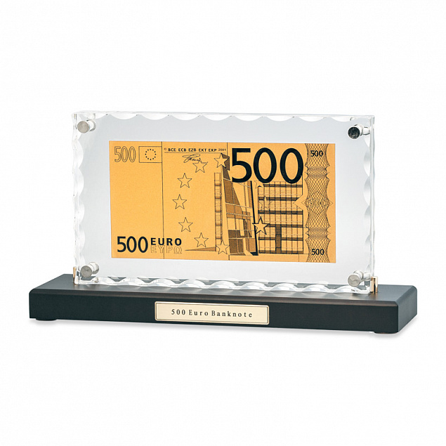 "Банкнота 500 Euro" в стекле с логотипом в Самаре заказать по выгодной цене в кибермаркете AvroraStore