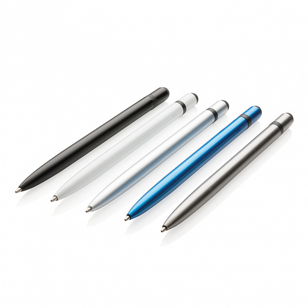 Металлическая ручка-стилус Slim, серебряный с логотипом в Самаре заказать по выгодной цене в кибермаркете AvroraStore