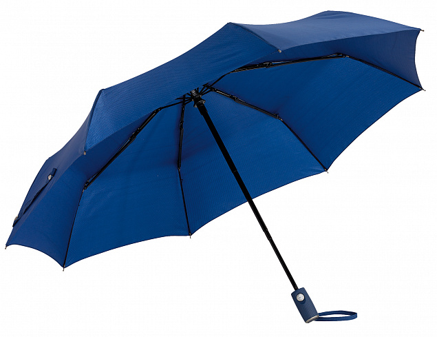 Автоматический ветрозащитный карманный зонт ORIANA, темно-синий с логотипом в Самаре заказать по выгодной цене в кибермаркете AvroraStore