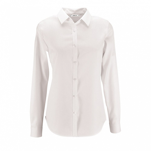 Рубашка женская Brody Women белая с логотипом в Самаре заказать по выгодной цене в кибермаркете AvroraStore