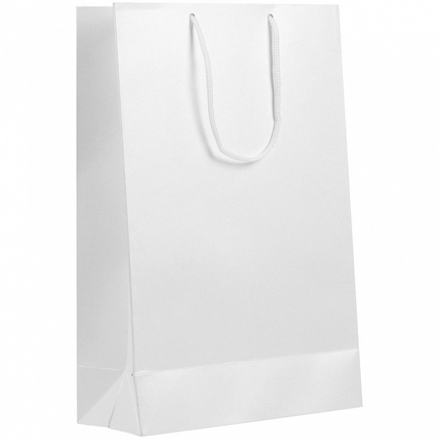 Пакет бумажный «Блеск», средний, белый с логотипом в Самаре заказать по выгодной цене в кибермаркете AvroraStore