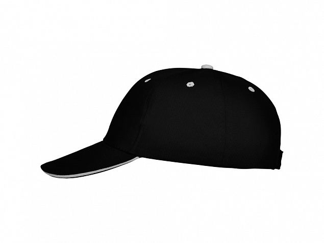 Бейсболка Panel унисекс, черный с логотипом в Самаре заказать по выгодной цене в кибермаркете AvroraStore