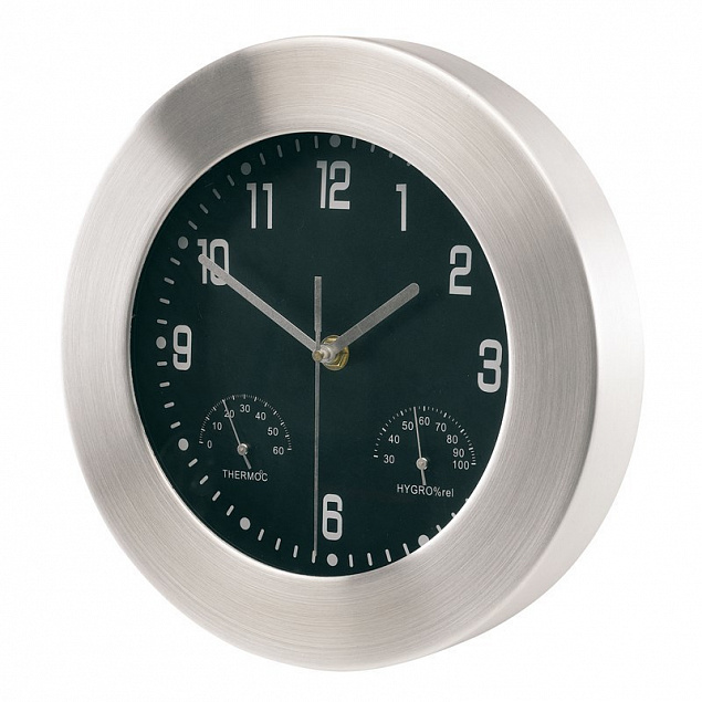 Настенные алюминивые часы JUPITER, серебряный с логотипом в Самаре заказать по выгодной цене в кибермаркете AvroraStore