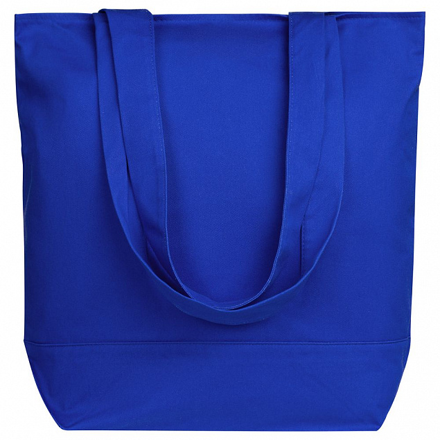 Сумка для покупок на молнии Shopaholic Zip, синяя с логотипом в Самаре заказать по выгодной цене в кибермаркете AvroraStore