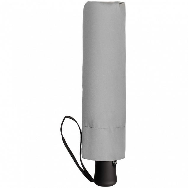 Зонт складной «Луч света» со светоотражающим куполом, серый с логотипом в Самаре заказать по выгодной цене в кибермаркете AvroraStore