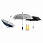 Зонт-трость антишторм Hurricane 27, черный с логотипом в Самаре заказать по выгодной цене в кибермаркете AvroraStore