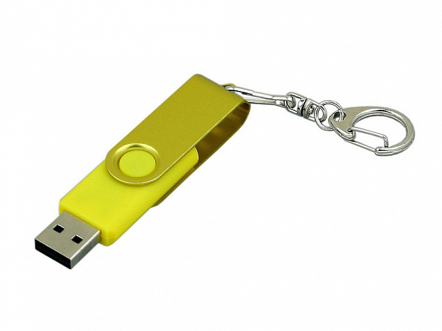 USB 3.0- флешка промо на 64 Гб с поворотным механизмом и однотонным металлическим клипом с логотипом в Самаре заказать по выгодной цене в кибермаркете AvroraStore