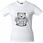 Футболка женская Bear, белая с логотипом в Самаре заказать по выгодной цене в кибермаркете AvroraStore