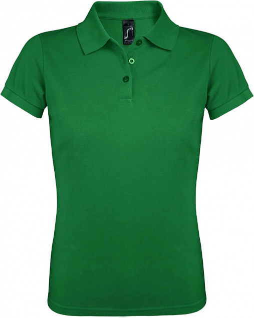 Рубашка поло женская PRIME WOMEN 200 ярко-зеленая с логотипом в Самаре заказать по выгодной цене в кибермаркете AvroraStore