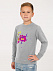 Свитшот детский «Пятно Мaker», серый меланж с логотипом в Самаре заказать по выгодной цене в кибермаркете AvroraStore