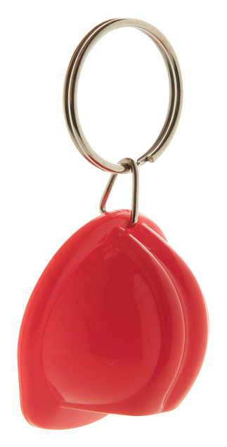 Брелок каска, красный с логотипом в Самаре заказать по выгодной цене в кибермаркете AvroraStore