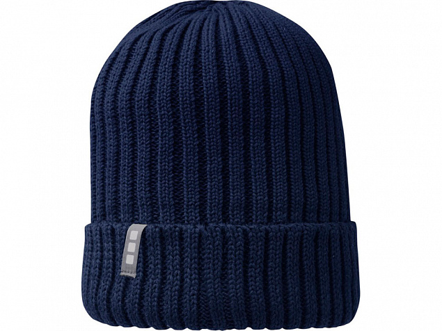 Ives, органическая шапка, темно-синий с логотипом в Самаре заказать по выгодной цене в кибермаркете AvroraStore